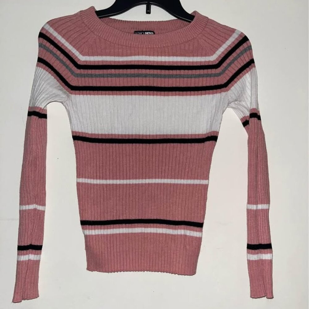 Fashion Nova Striped Sweater, Large